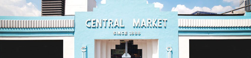 الواجهة الزرقاء التاريخية السوق المركزي في كوالالمبور (Central Market) قرب محطة Pasar Seni