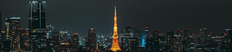 Tokyo Tower Illuminated Night Skyline View