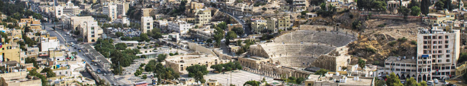 Aerial View of City Buildings وسط عمّان

