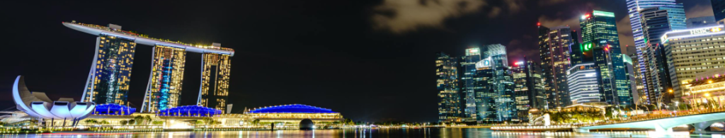 Marina Bay Walk Singapore at night